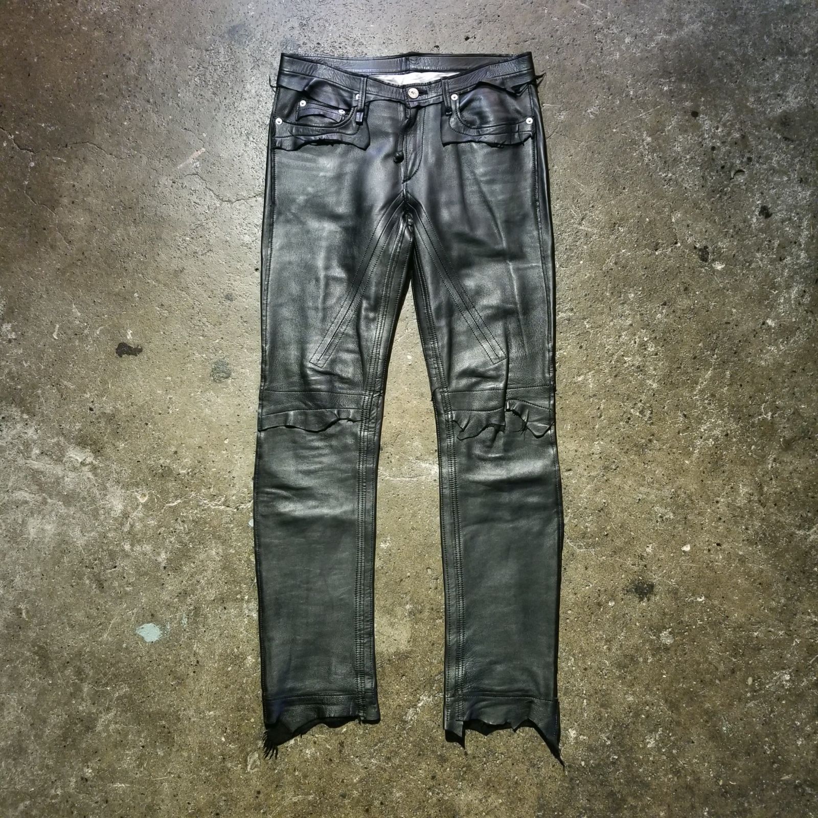TAKAHIROMIYASHITA The SoloIst. 15aw Rough Out Jean 48 タカヒロミヤシタザソロイスト ラフアウトジーンズ レザーパンツ sg.0300 ミヤシタザソロイスト 宮下貴裕
