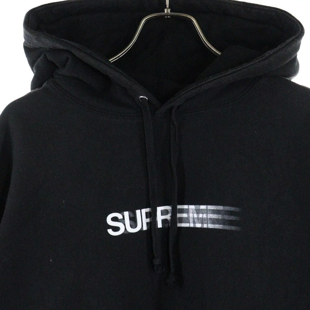 SUPREME プルオーバーパーカー モーションロゴ 黒 M Supreme シュプリーム 20SS Motion Logo Hooded Sweatshirt