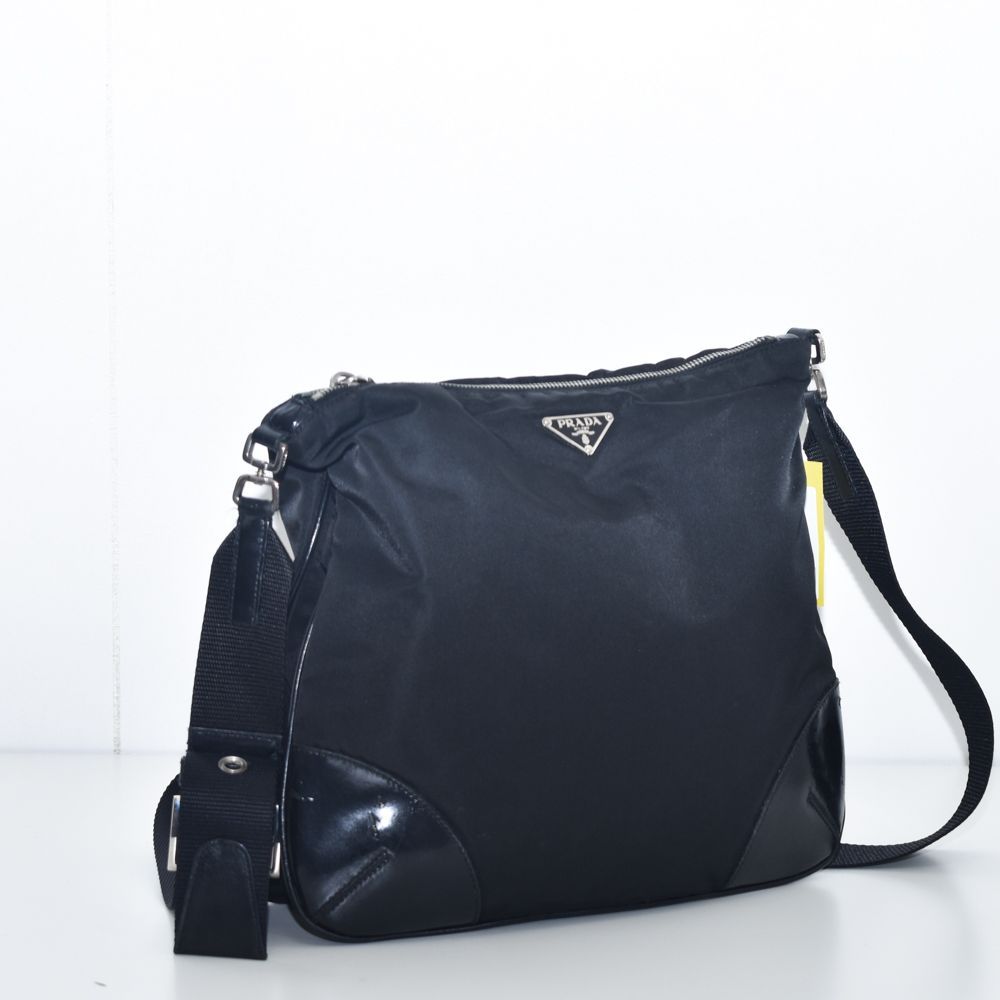 PRADA ショルダーバッグ ナイロン レザー メンズ 43859