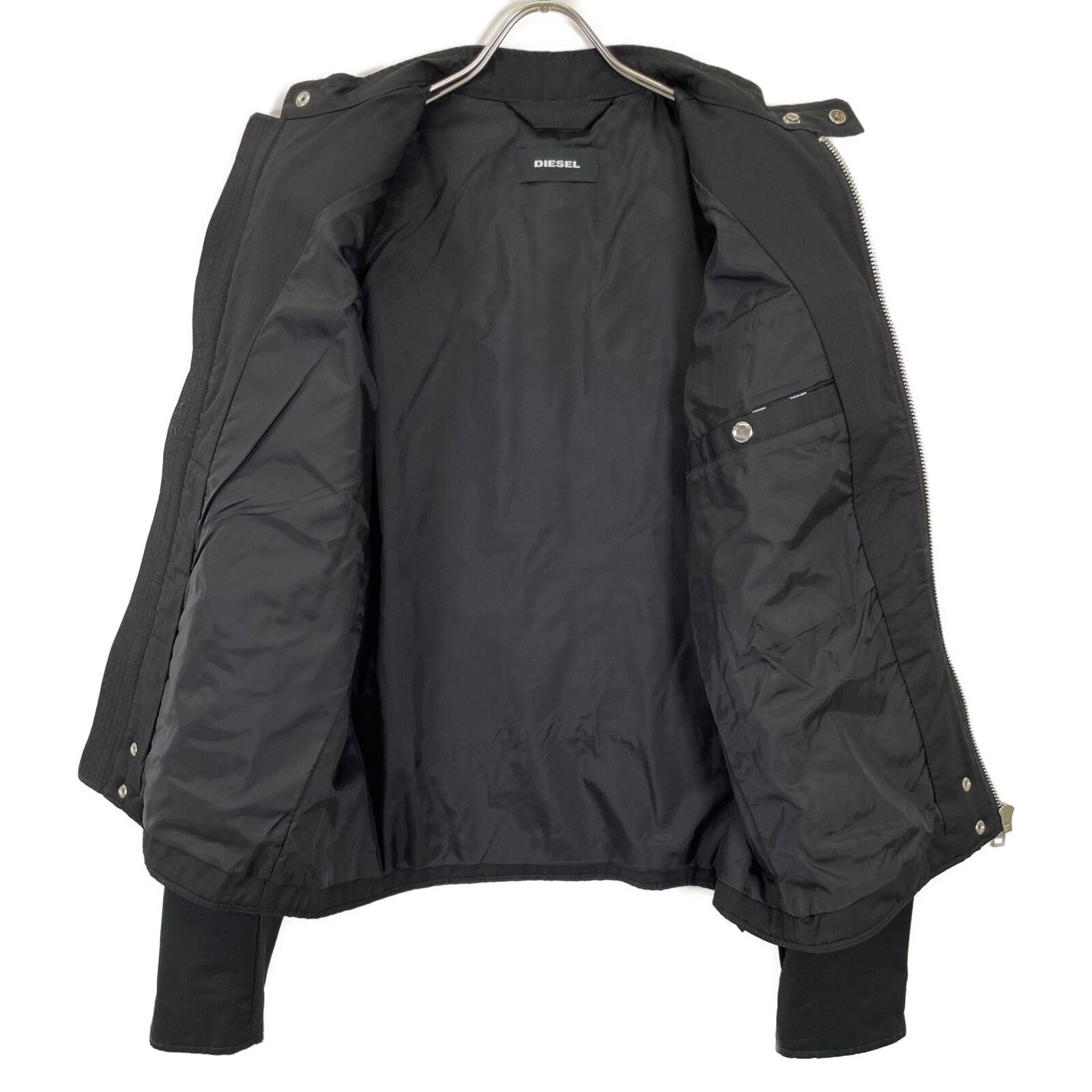 DIESEL ライダースジャケット Black ジップアップ フード DIESEL ディーゼル ﾌﾞﾗｯｸ ｺｯﾄﾝｼﾞｯﾌﾟｱｯﾌﾟ ﾗｲﾀﾞｰｽｼﾞｬｹｯﾄ XL - メルカリ