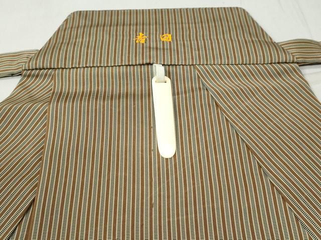 平和屋着物○男性 馬乗り袴 縞 正絹 逸品 CAAU2033yc