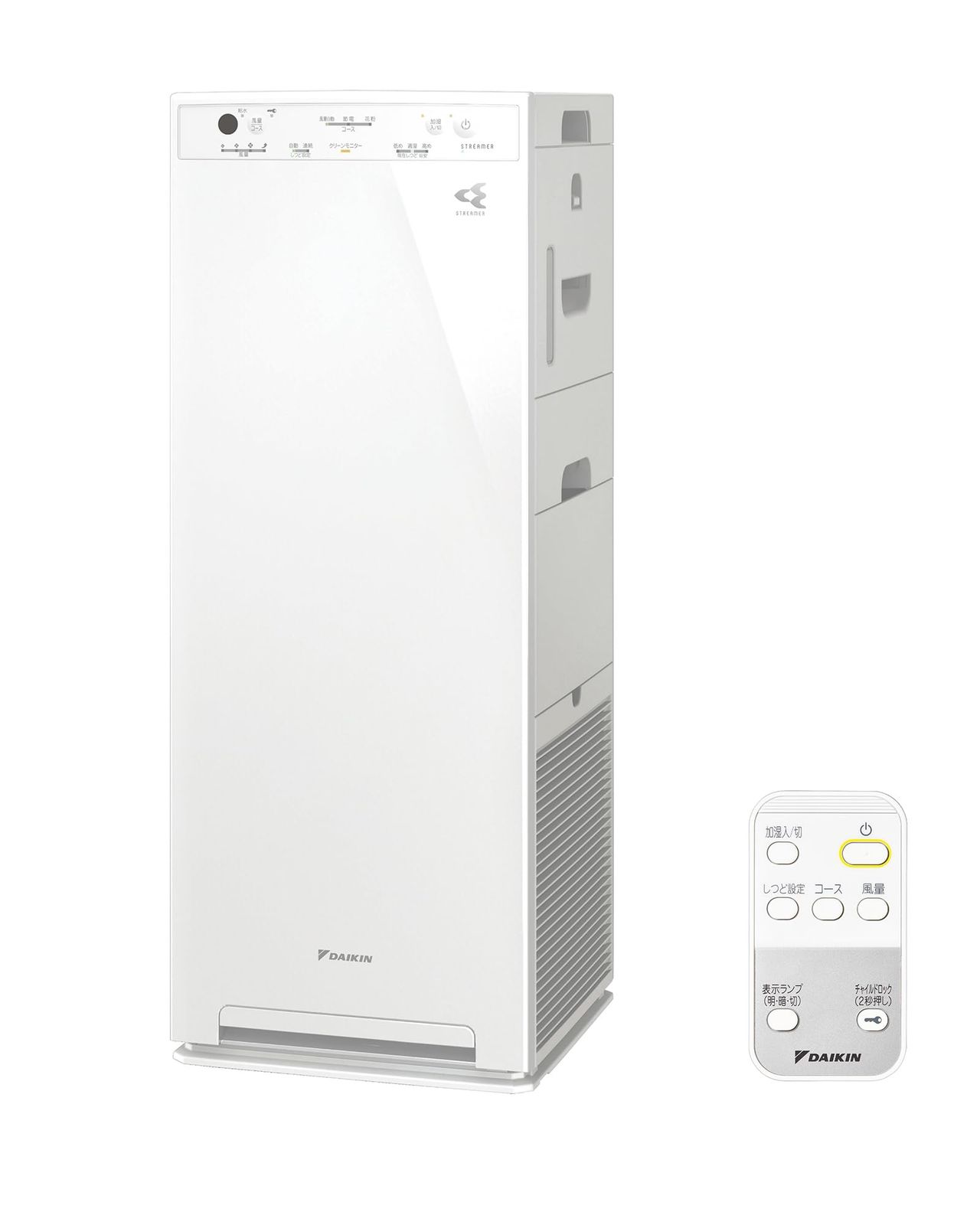 ダイキンペットの毛･ニオイ対策加湿 空気清浄機 モデル MCK505A-W 22畳 10年間フィルター交換不要 ストリーマ 壁際設置 静音 お手入れ簡単 スピード吸込 節電 花粉 ハウスダスト ウイルス アレルゲン ﾀﾞﾆ､ｶﾋﾞ 脱臭 清潔加湿
