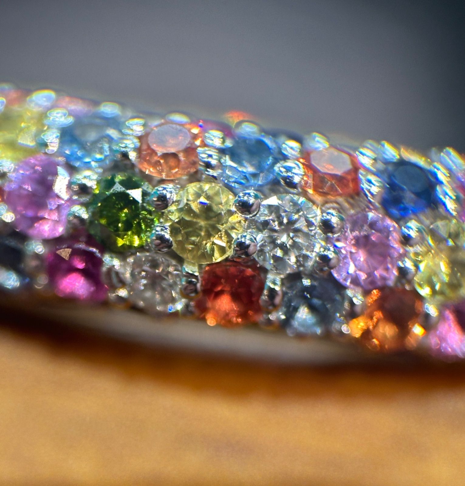 ポンテヴェキオK18WGエテルノ マルチカラーストーンリング - メルカリ