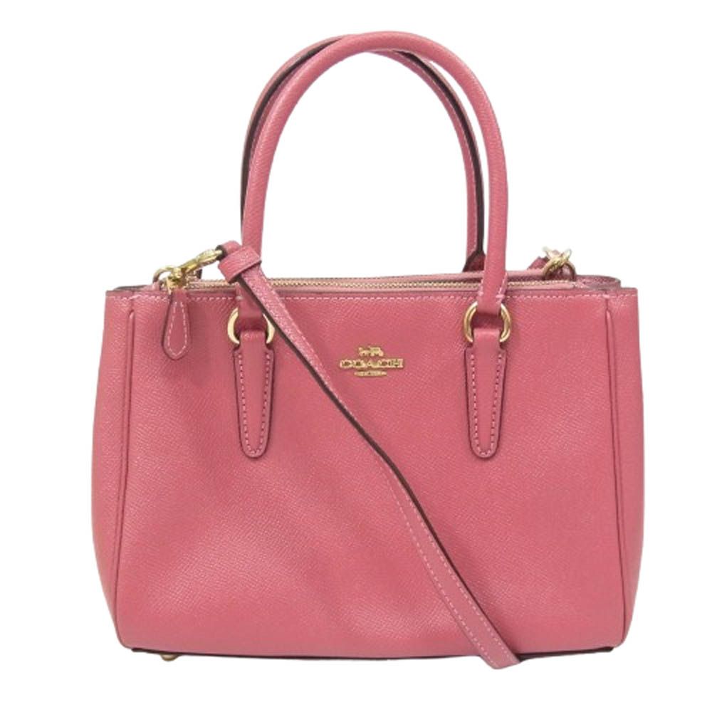 m*9様 コーチ　F44962 2wayバッグ　ピンク COACH コーチ F44962 2way ハンド ショルダー バッグ ピンク系【中古