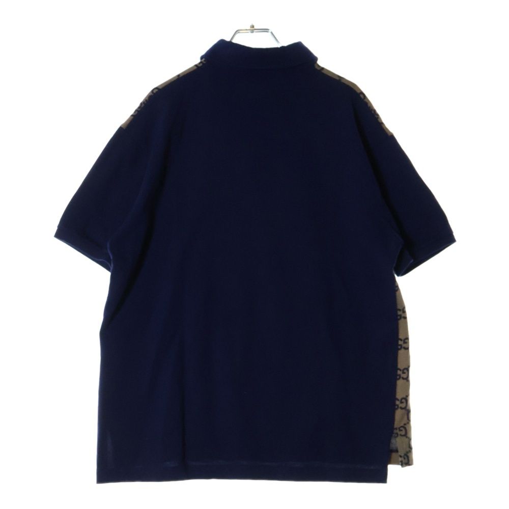 GUCCI (グッチ) 22AW GG Logo Cotton Polo 総柄半袖ポロシャツ