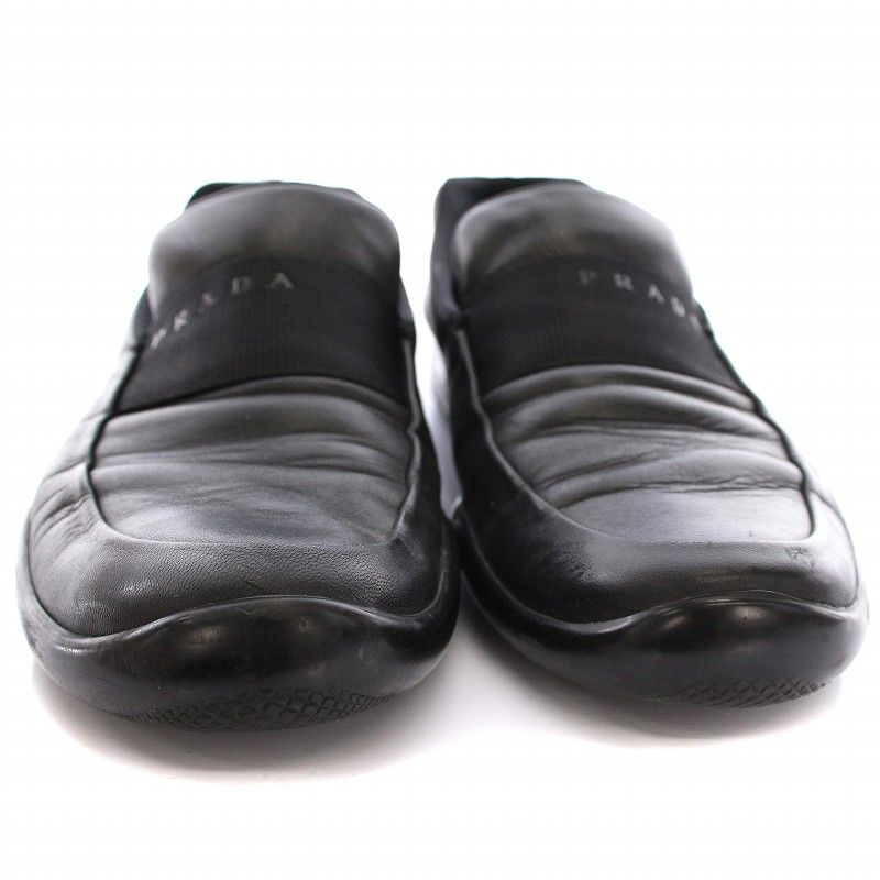 PRADA SPORTS プラダスポーツ レザースリッポン 7 アーカイブ黒 プラダ