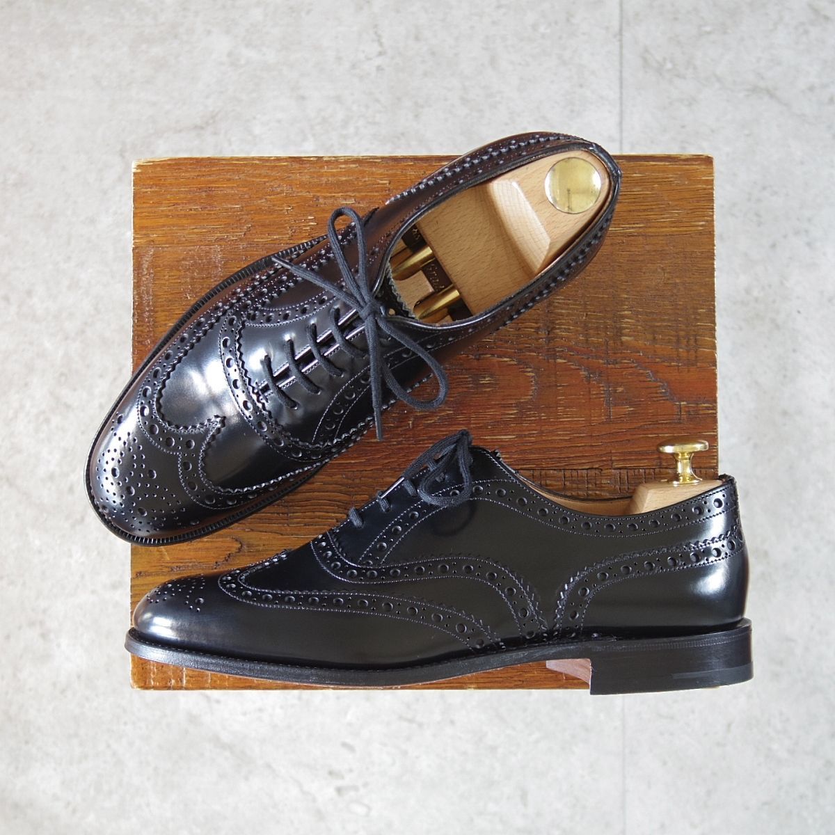 【一時値下げ】Church's チャーチ Burwood ネイビー 55F 未使用☆チャーチ 55F/UK5.5【モデル定価￥181,500-☆アン