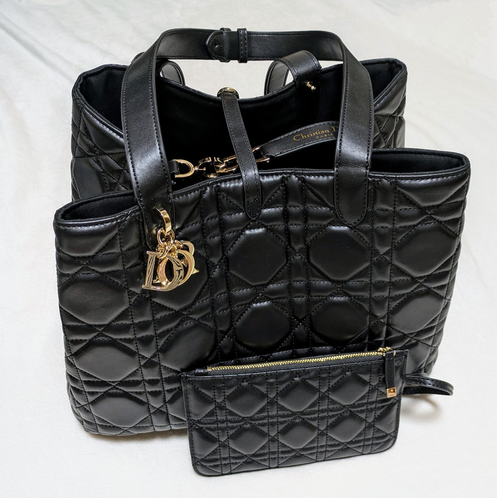 Dior ディオール カナージュ パナレア トートバッグ A4 黒 Z9... 美品 