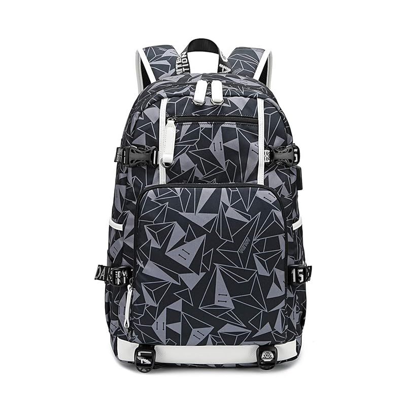 [FANDARE] バックパック リュック メンズ 防水 USBポート付き 15.6インチPC収納可 A4 大容量 20-35L 通気 登山 通勤 通学 オックスフォード布製 グレー