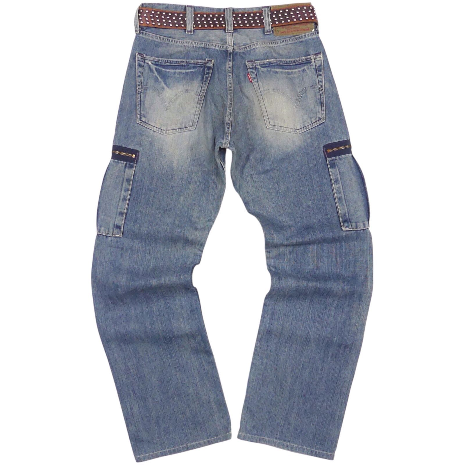 Levi’s 503 カーゴパンツ W30 L33 ヴィンテージ風 オリーブ系 リーバイス503 W30 カーゴパンツ ジーンズ デニム メンズ 30×33