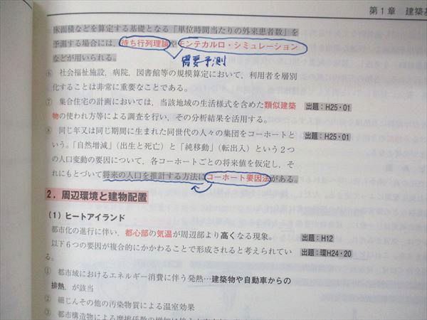 UP05-093 日建学院 1級建築士 学科 受験テキスト/問題解説集 学科I~V