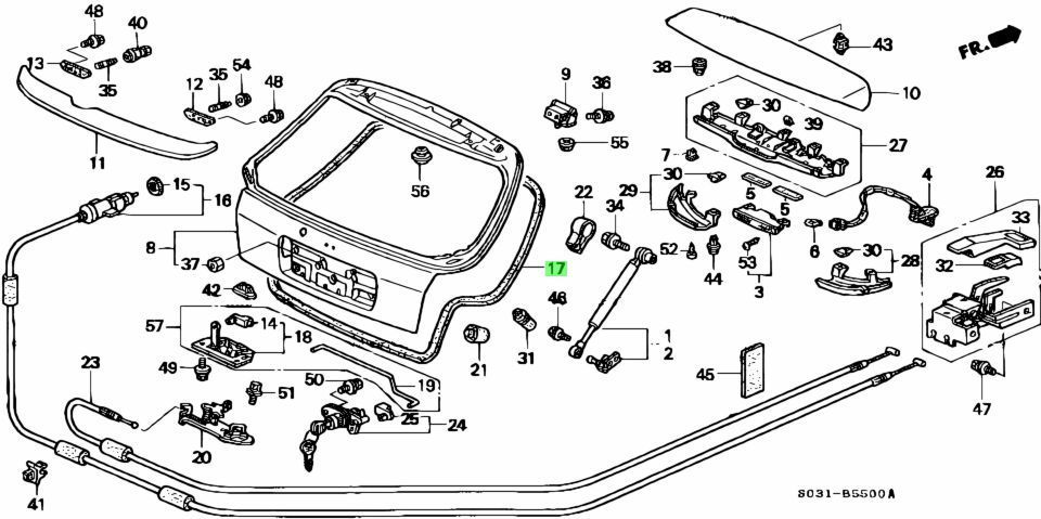 HONDA ホンダ 純正 シビック EK9 EK4 リアハッチ ウェザーストリップ モールディング パーツ エンジン タイヤ バンパー 検索 マフラー