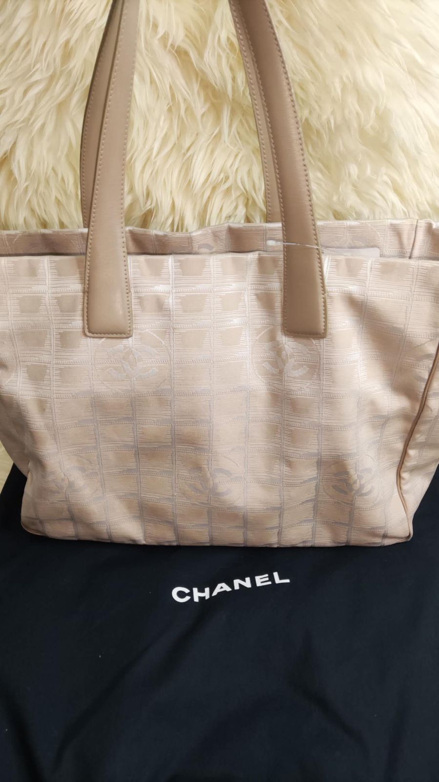 超美品 シャネル CHANEL ニュートラベルライン トートバッグ 大容量-