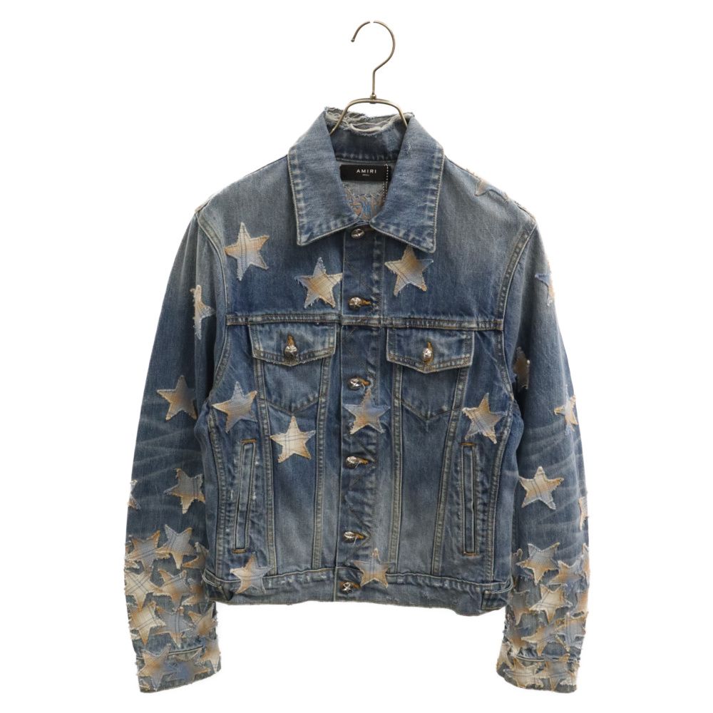 AMIRI (アミリ) Chemist Trucker PF22MDT001 スターパッチ装飾デニム