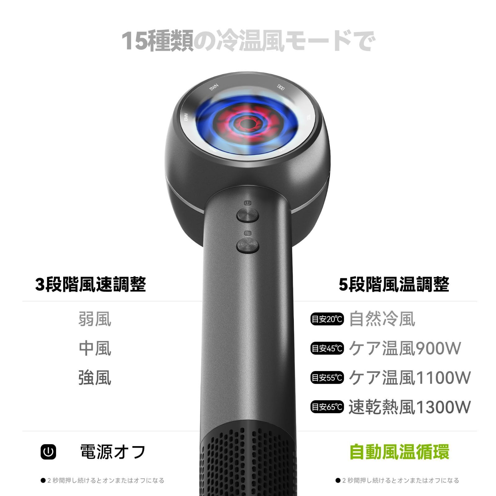 集風ノズル付き 大風量