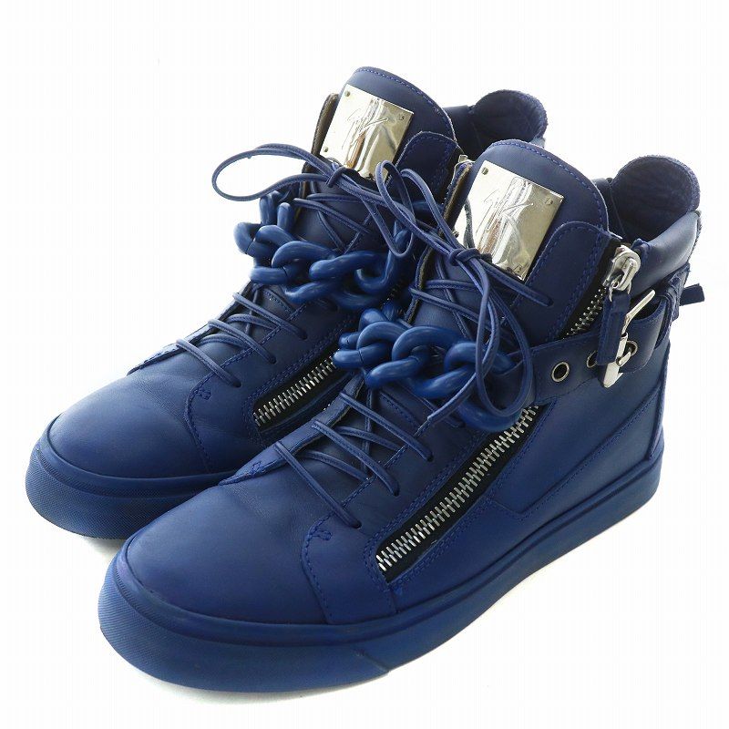ジュゼッペザノッティ 青 ハイカットスニーカー ジュゼッペザノッティ