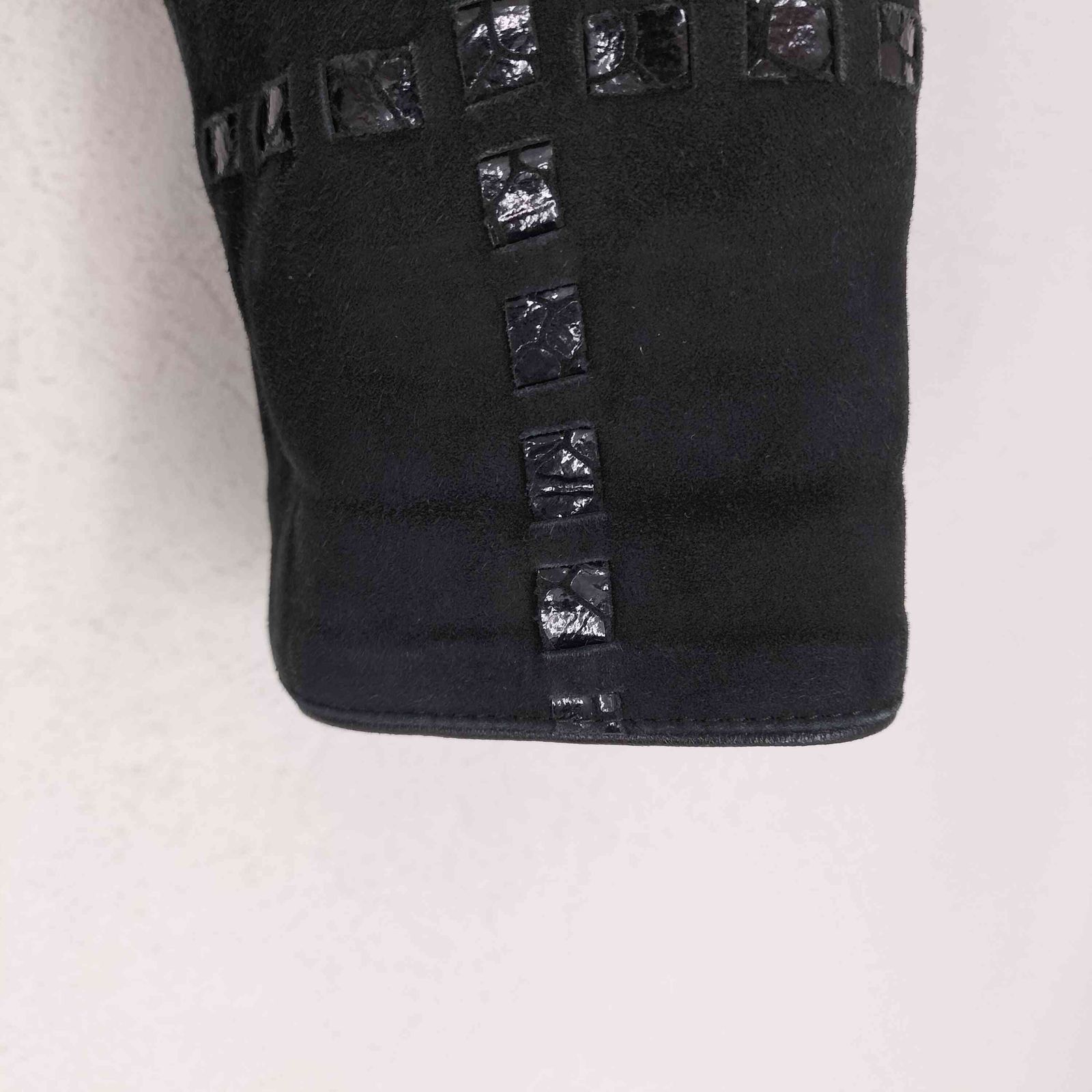 リアルレザー切替ハーフコート レディース