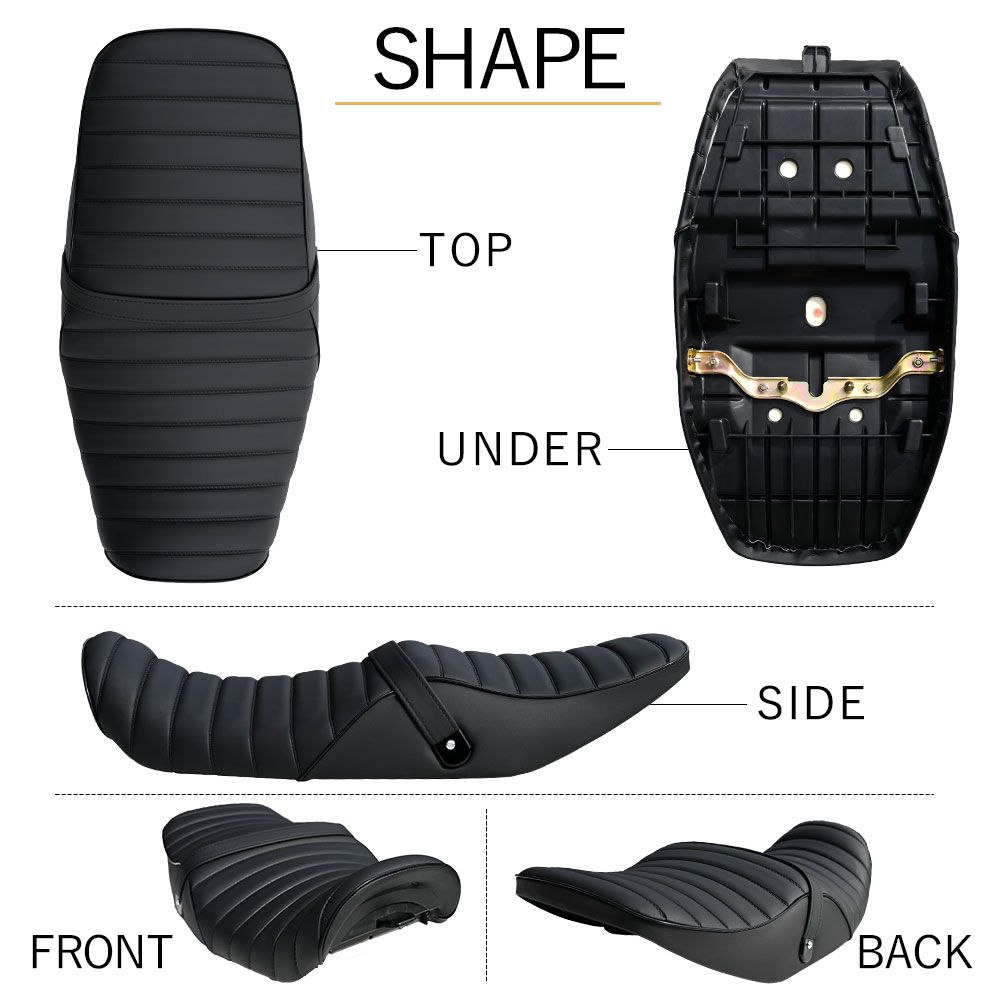 ZRX400 タックロール シート 黒 ZR400E 旧車 カスタム オリジナル