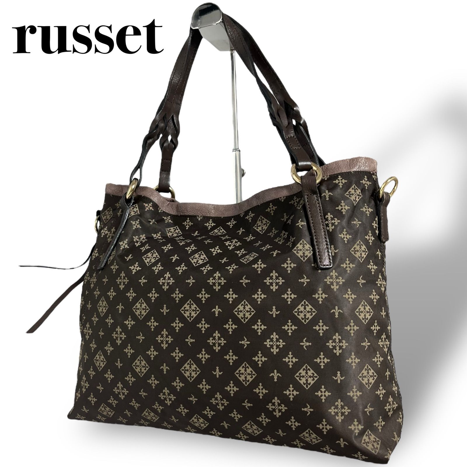 美品】russet ラシット トートバッグ レディース ブラウン 茶 肩掛け