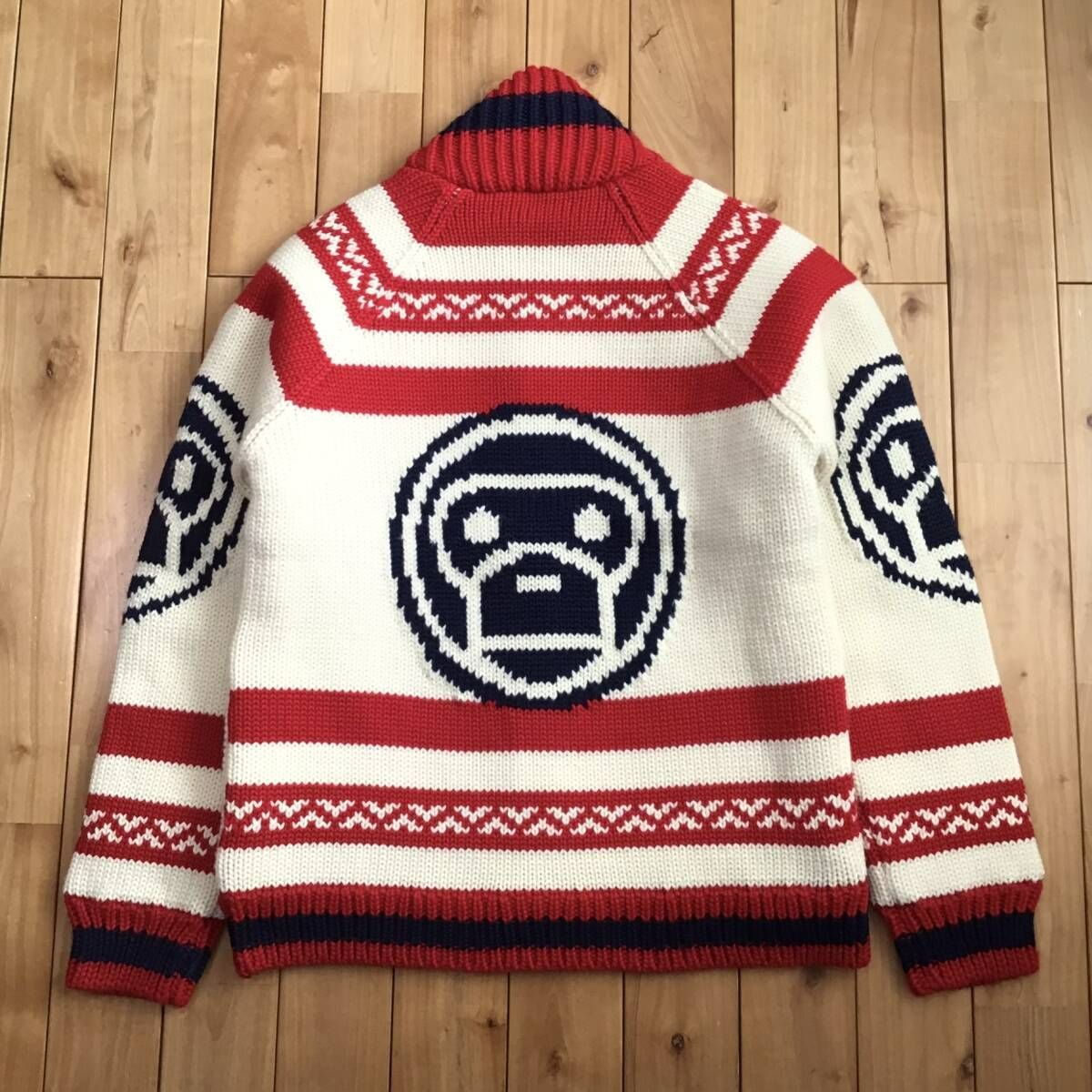 BABY MILO カウチン ニット ジャケット Lサイズ a bathing ape BABY MILO カウチン ニット ジャケット Lサイズ a bathing ape