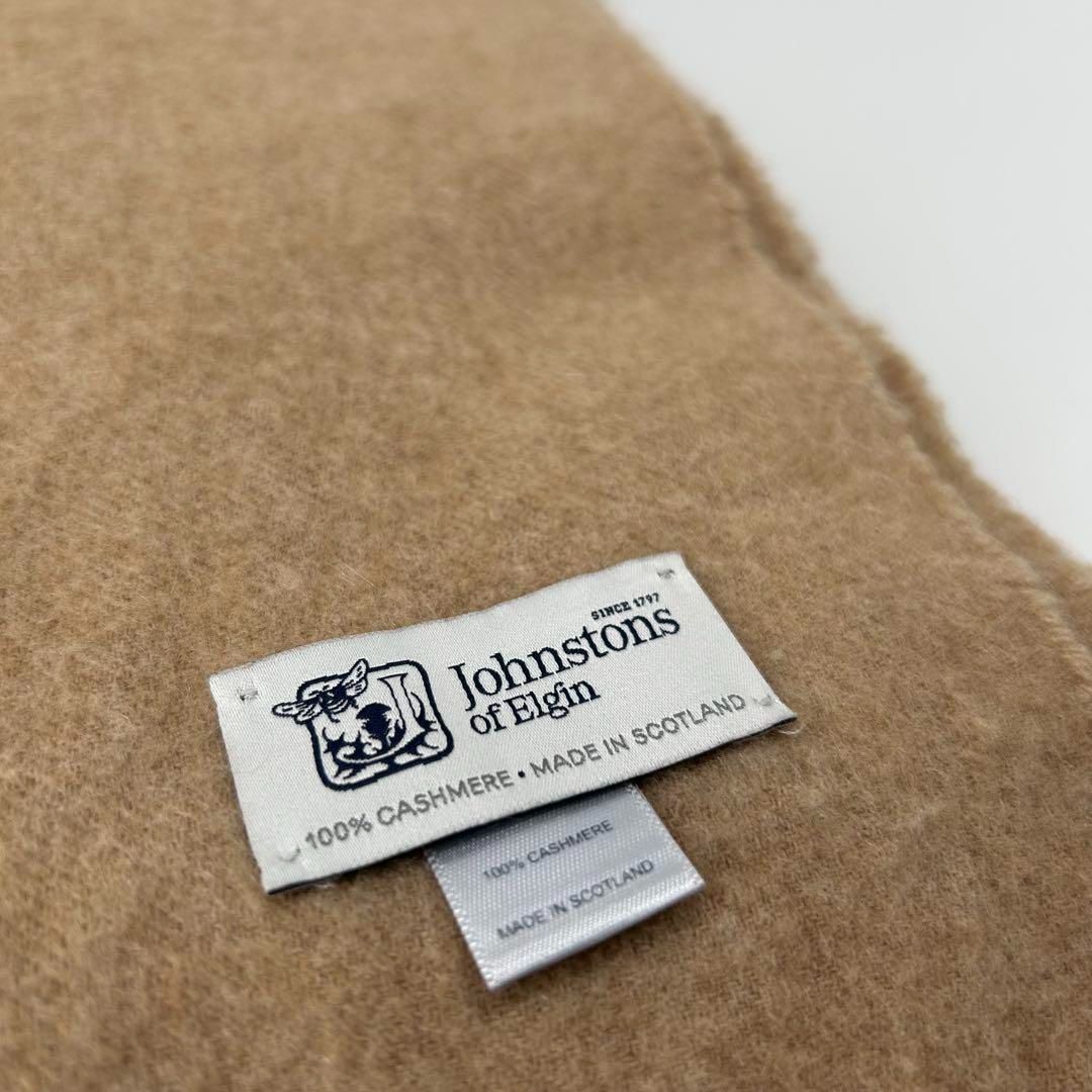 ジョンストンズ カシミア 大判ストール マフラー ベージュ