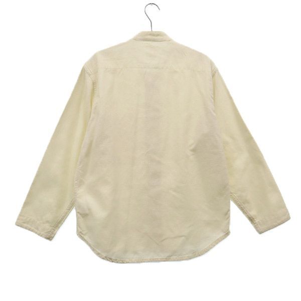 ダントン　長袖シャツ　36 ホワイト　バンドカラー dtb0280sox-1.jpg