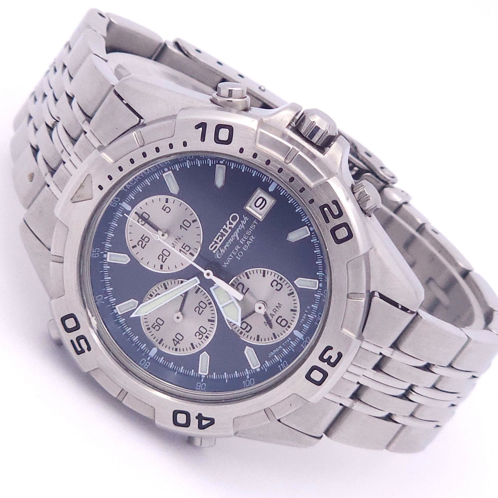 ☆良品 SEIKO セイコー クロノグラフ 7T32-7G50 QZ 動作品 - メルカリ