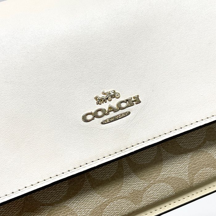 コーチ COACH クレア クロスボディ スムースレザー / PVC シグネチャー