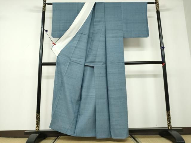 平和屋着物▽生紬 単衣 御召茶色 正絹 逸品 DAAS1151ud