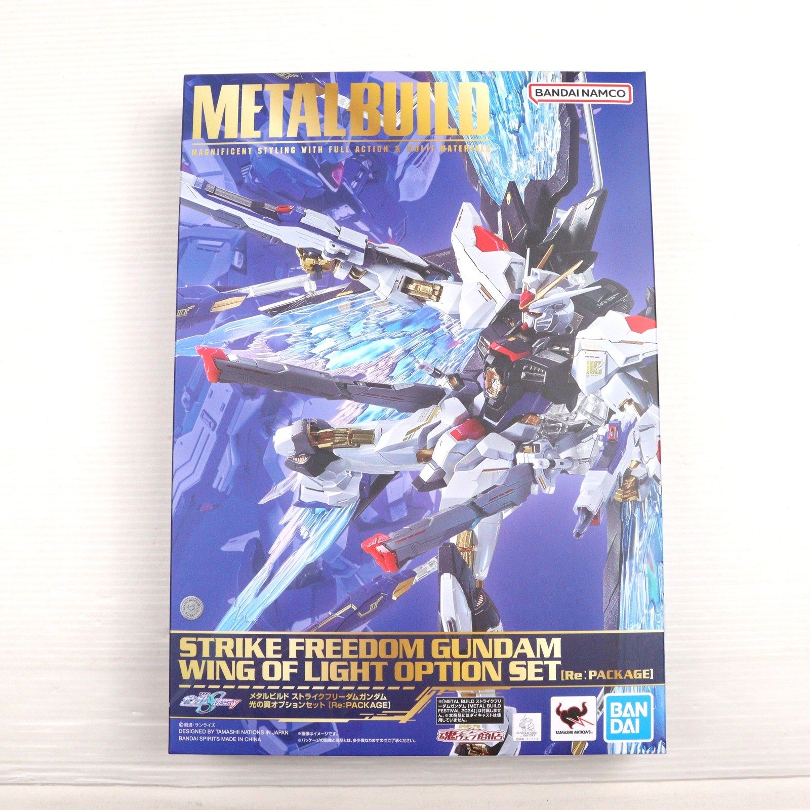 BANDAI - 特製スリーブ付属 魂ウェブ商店限定 L BUILD ストライクフリーダムガンダム 光の翼オプションセット 機動戦士ガンダムSEED DESTINY(シード デスティニー) フィギュア用アクセサリ バンダイ METAL BUILD ストライクフリーダムガンダム 光の翼オプション