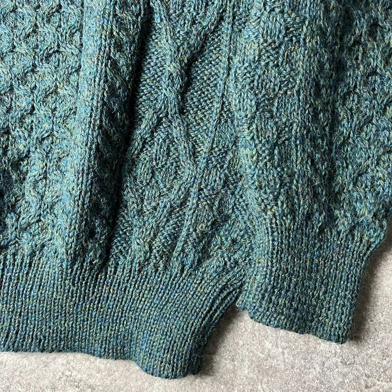 アイルランド製 aran crafts ウール フィッシャーマン ニット