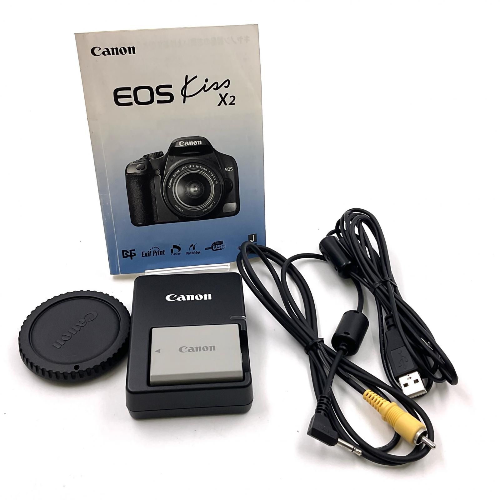 Canon デジタル一眼 EOS Kiss X2 ボディ ブラック 動作確認済