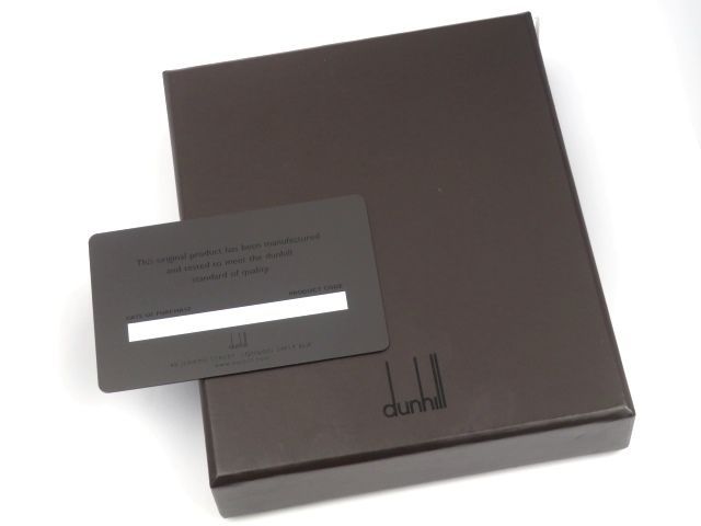 【値下げ】■新同■　ダンヒル コンフィデンシャル ライン 二つ折り 財布 ブラック レザー 箱 【A75210】
