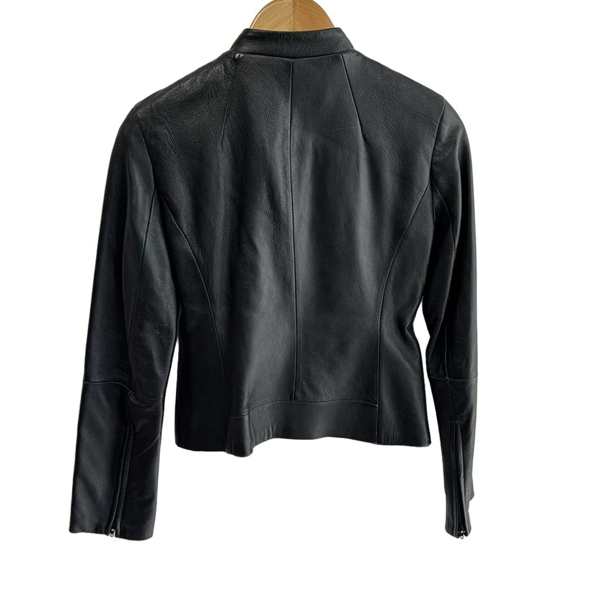 BCBGMAXAZRIA ビーシービージーマックスアズリア ライダースジャケット サイズ2 S レディース - 黒 長袖 レザー ジップアップ 春 秋