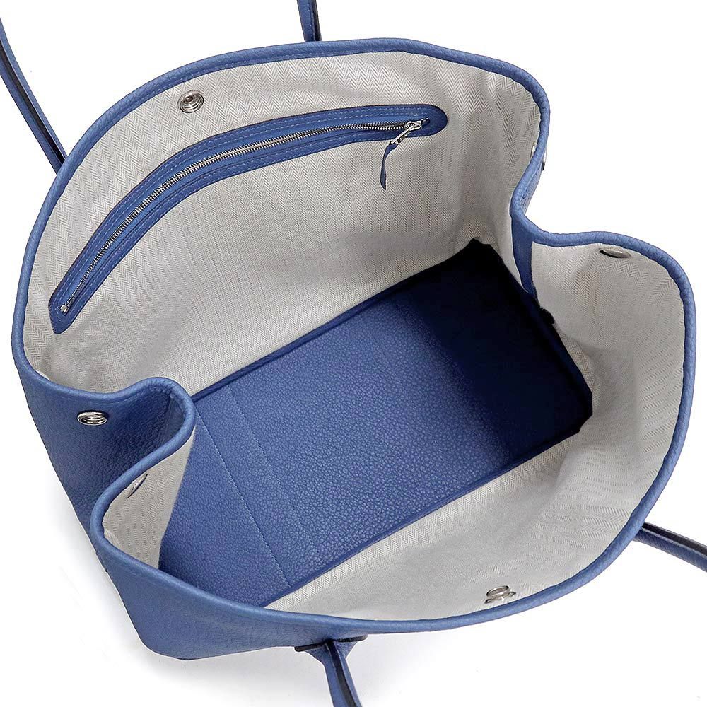 エルメス ガーデンパーティ 36 PM ハンドバッグ ネゴンダ レザー Bleu