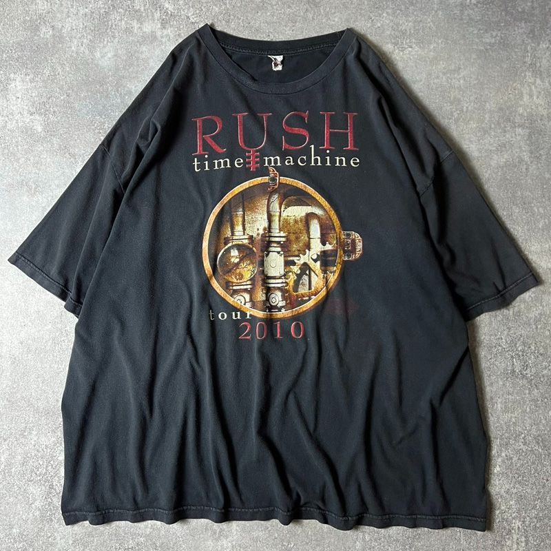 2010 RUSH オフィシャル Time Machine ツアー 両面 プリント 半袖 T