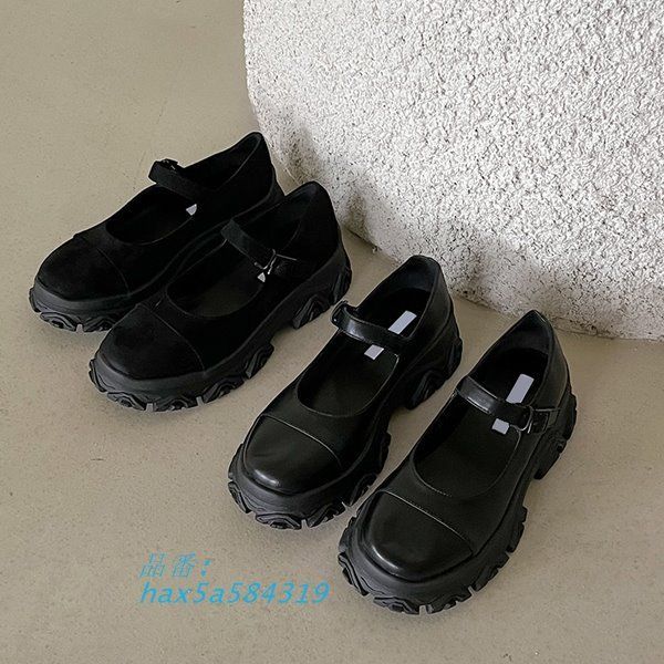 パンプス 厚底 スエードタッチ レザータッチ 履きやすい 痛くない オールシーズン シンプル 春夏秋冬 デイローヒール hax5a584319