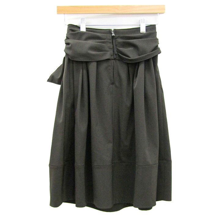 FOXEY - フォクシー フレアスカート 絹 シルク 40 緑 グリーン  
