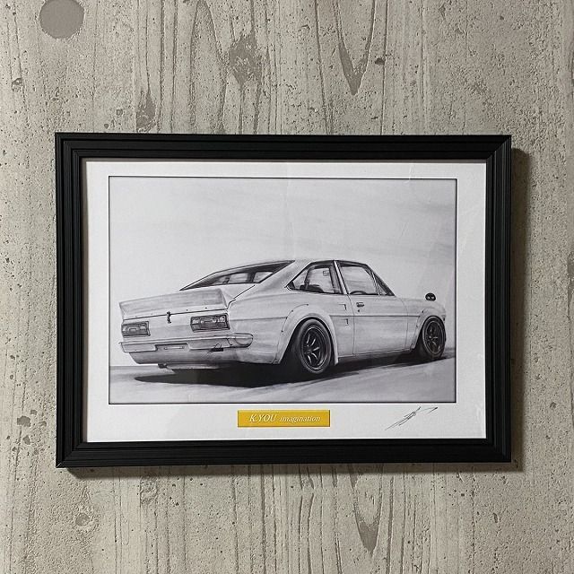 B110サニーワークス【鉛筆画】名車 旧車 オールドカー