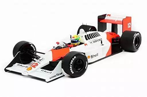 ミニカー 1|18 McLaren MP 4|4 Honda Shell 12 ホワイト×オレンジ AYRTON SENNA RACING CAR COLLECTION 540881812