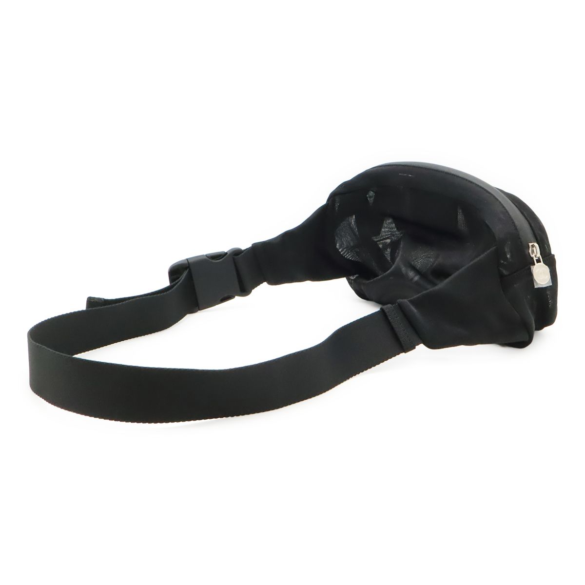 CHANEL シャネル ロゴ メッシュ ボディバッグ ウエストポーチ ウエストバッグ ナイロン ブラック 黒 AS0425