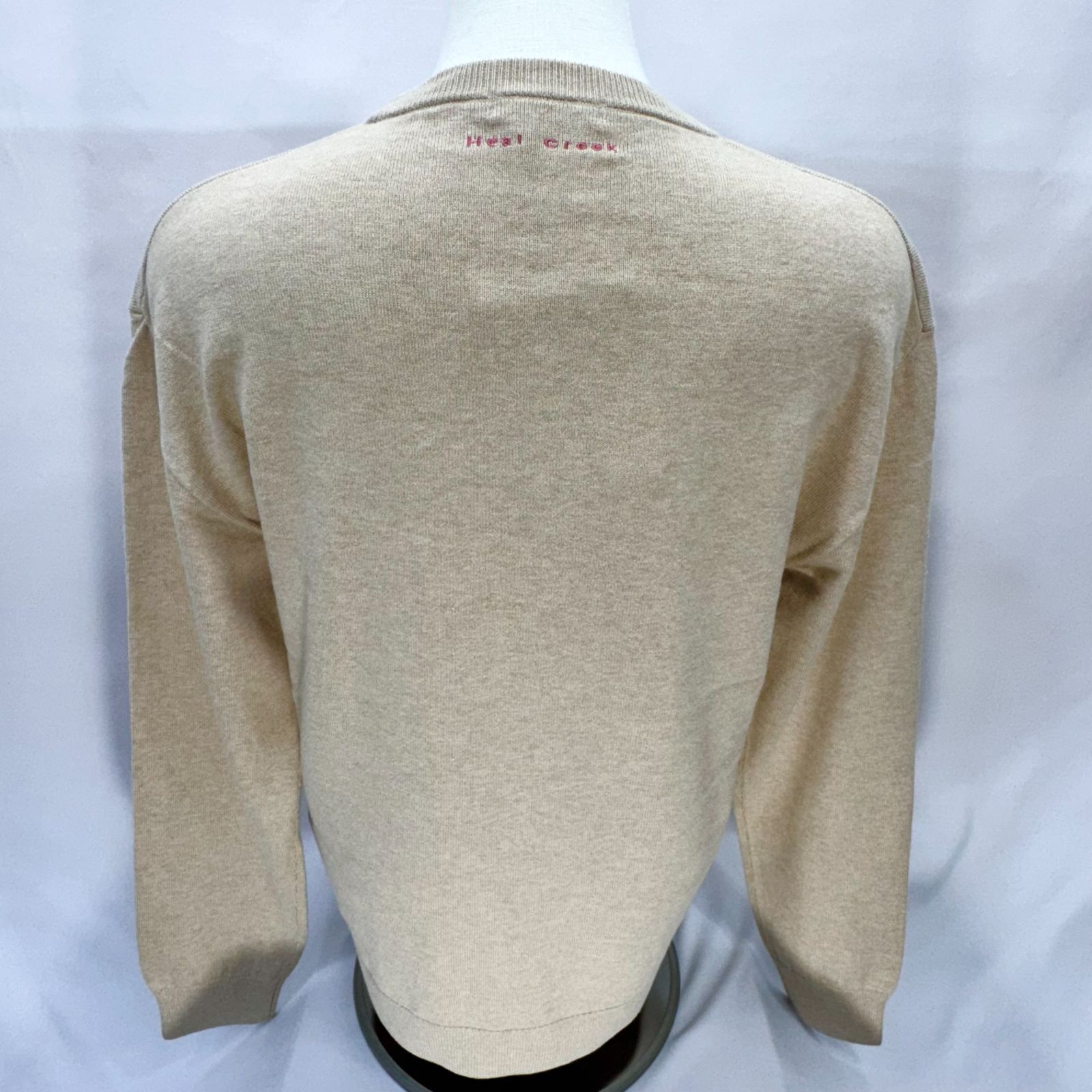 HEALCREEK ヒールクリーク レディース 長袖クルーニット ベージュ サイズ40