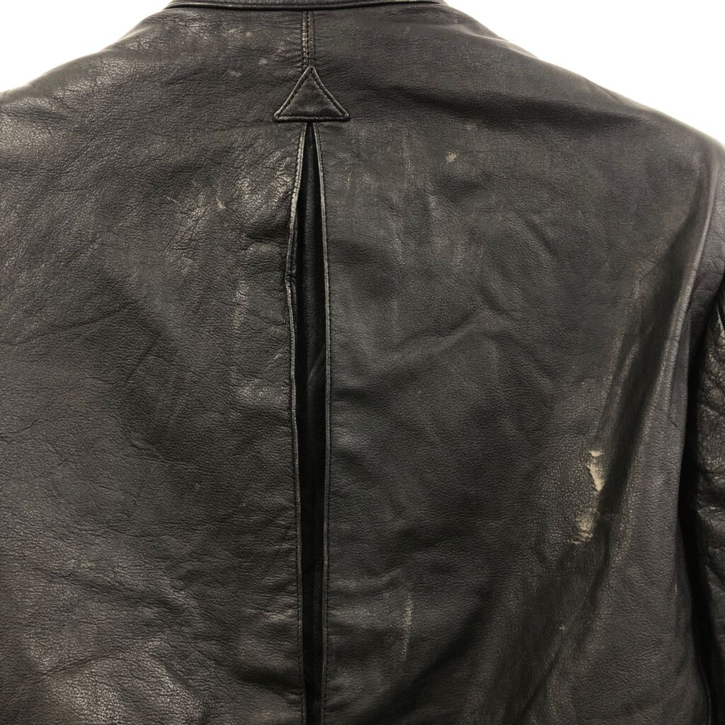 80年代 YAMAHA ヤマハ レザー シングル ライダースジャケット バイク