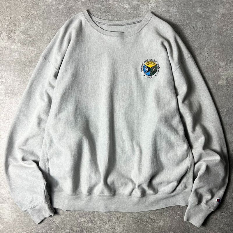 00s Champion ロゴ 刺繍 プレミアム リバースウィーブ スウェット
