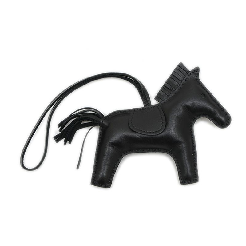 エルメス ロデオMM バッグチャーム ソーブラック