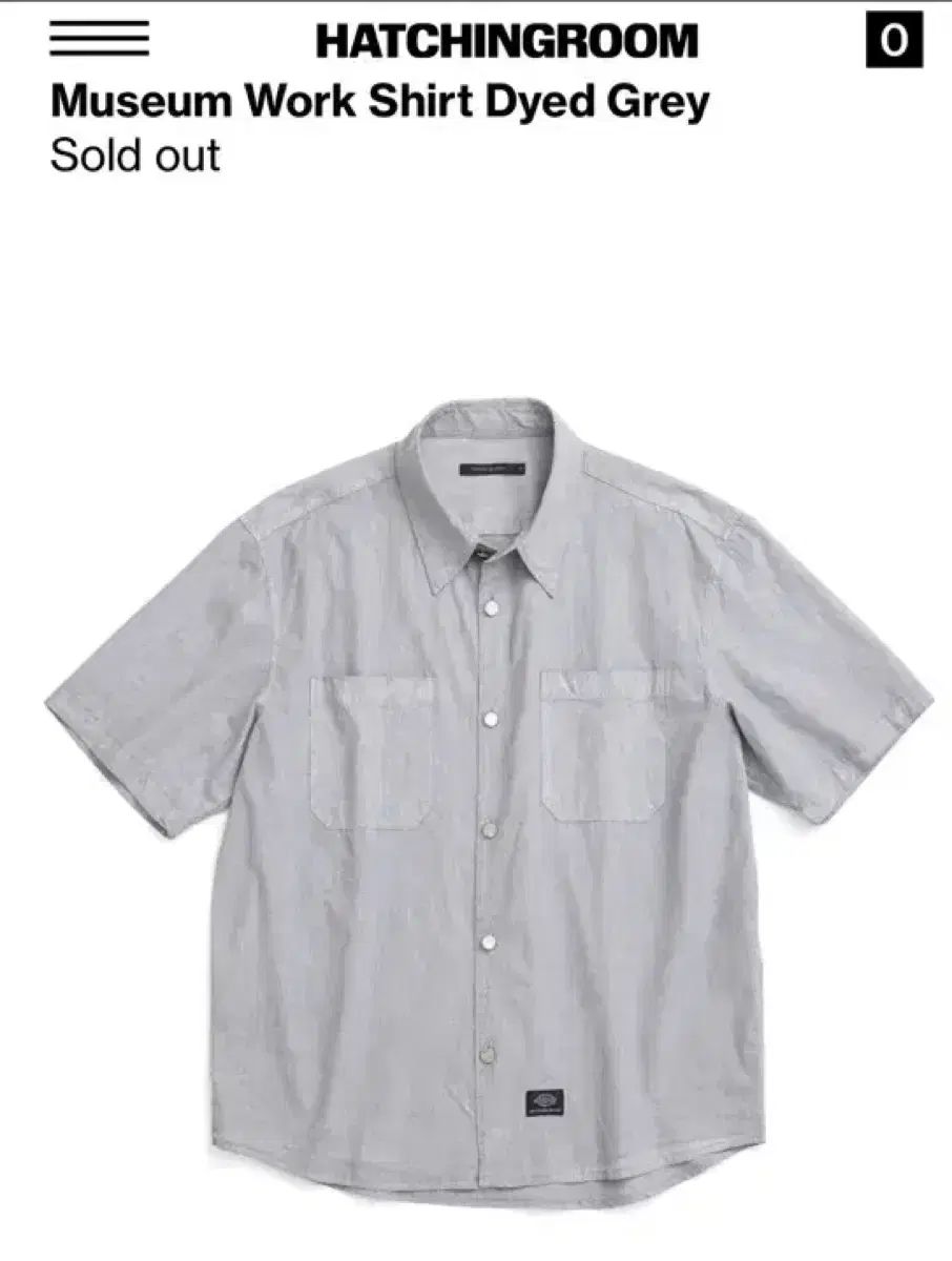 HATCHINGROOM x DICKIES ディッキーズ ミュージアム ワーク シャツ ウォッシュ グレー - 2 サイズ