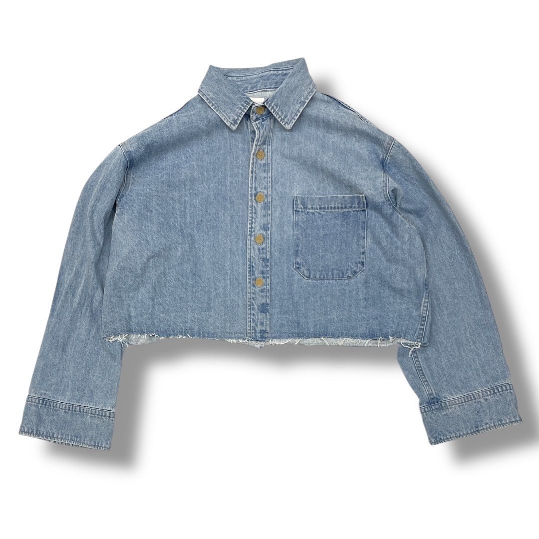 【新品タグ付】アングリッドungridカットオフショートデニムシャツ Gジャン Ungrid アングリッド カットオフショートデニムシャツ ショート丈 長袖