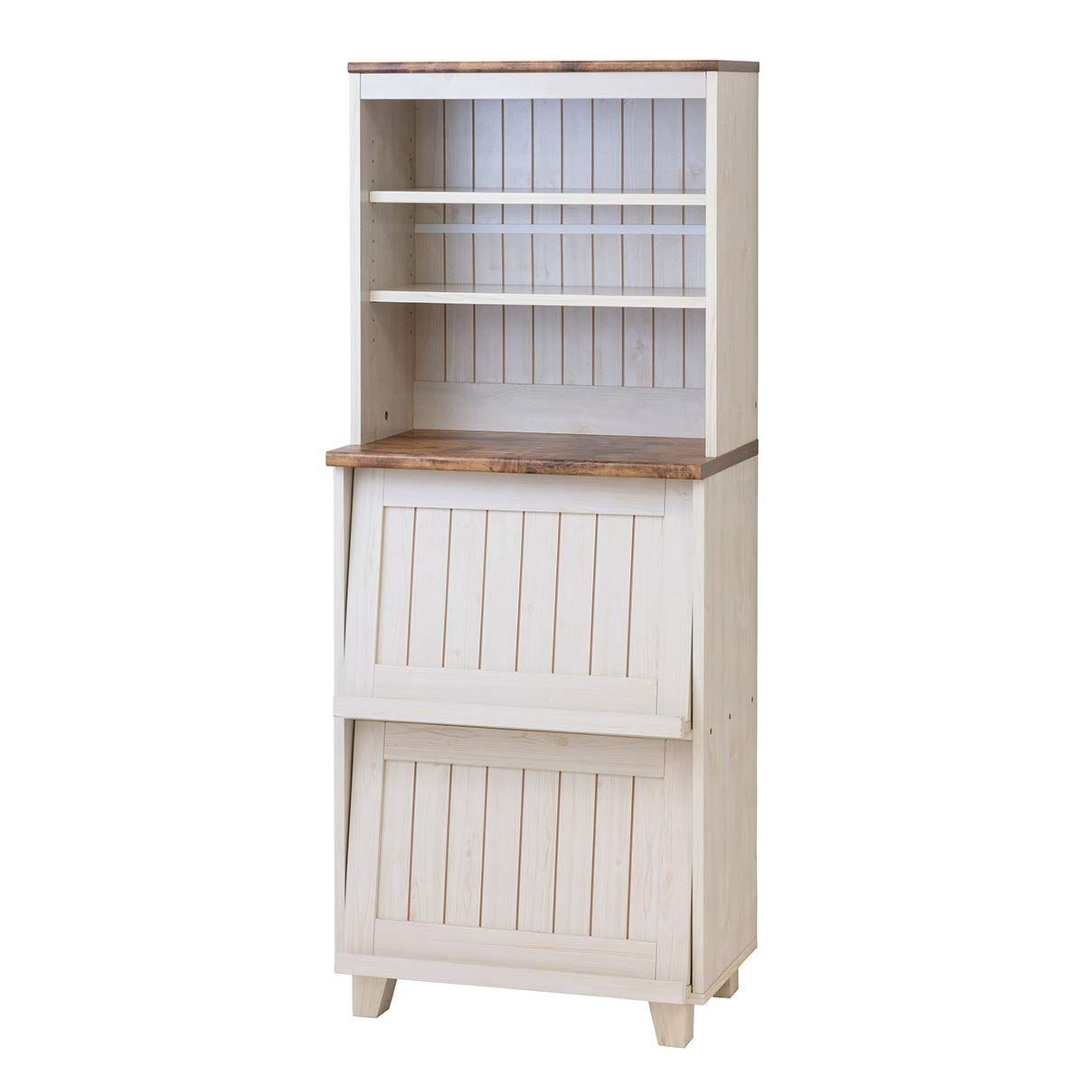 在庫セール クロシオ 食器棚 ホワイト 幅60cm カントリー 収納 家具 キャビネット 052531