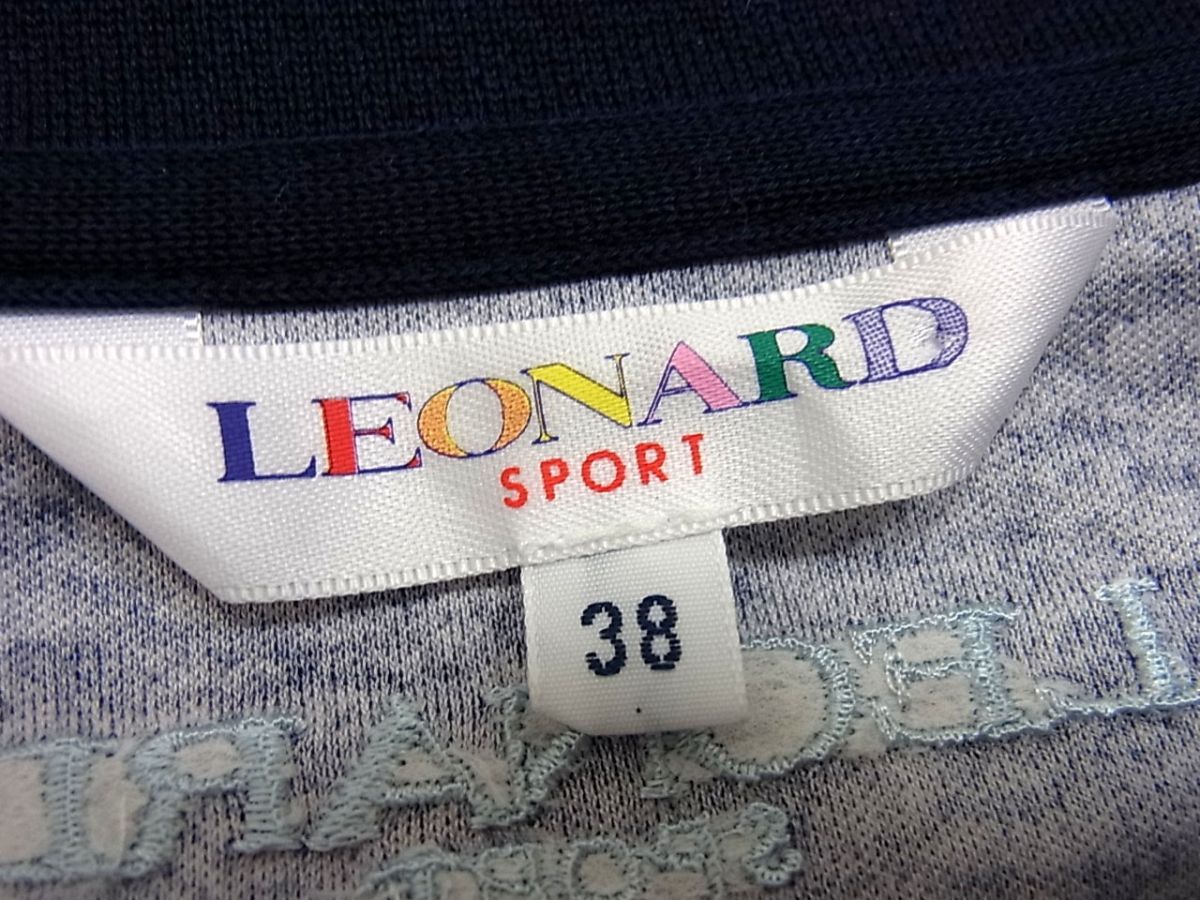 LEONARD - 美品 夏物◇LEONARD 半袖 ポロ ワンピース フラワープリント ゴルフ レオナール スポーツ レディース LEONARD - 美品 夏物◇LEONARD 半袖 ポロ ワンピース フラワー