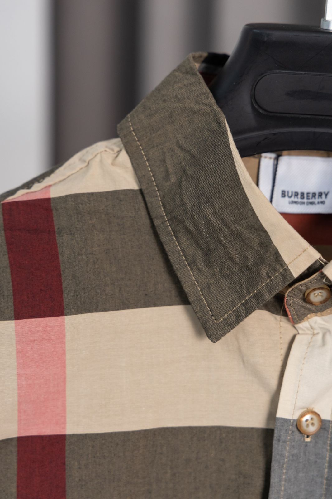 パッチワーク チェックシャツ